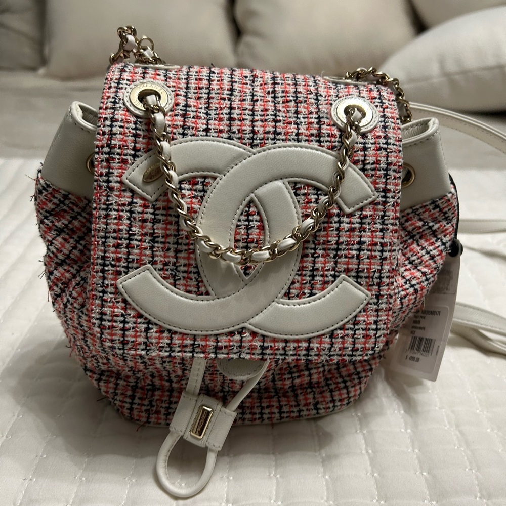 Chanel Mania Tweed Mini Backpack